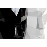 Planter DKD Home Decor 29 x 26 x 34,5 cm Face Black White Resin (2 Units)